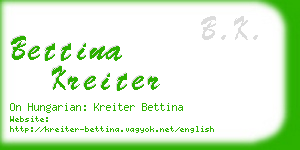 bettina kreiter business card